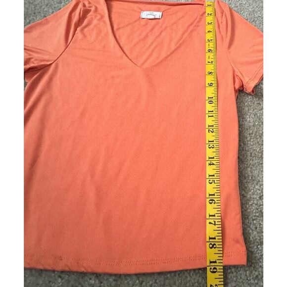 Live In The Moment Crop Top Shaped Fit V Neck Orange Women’s Size Large - Picture 6 of 6